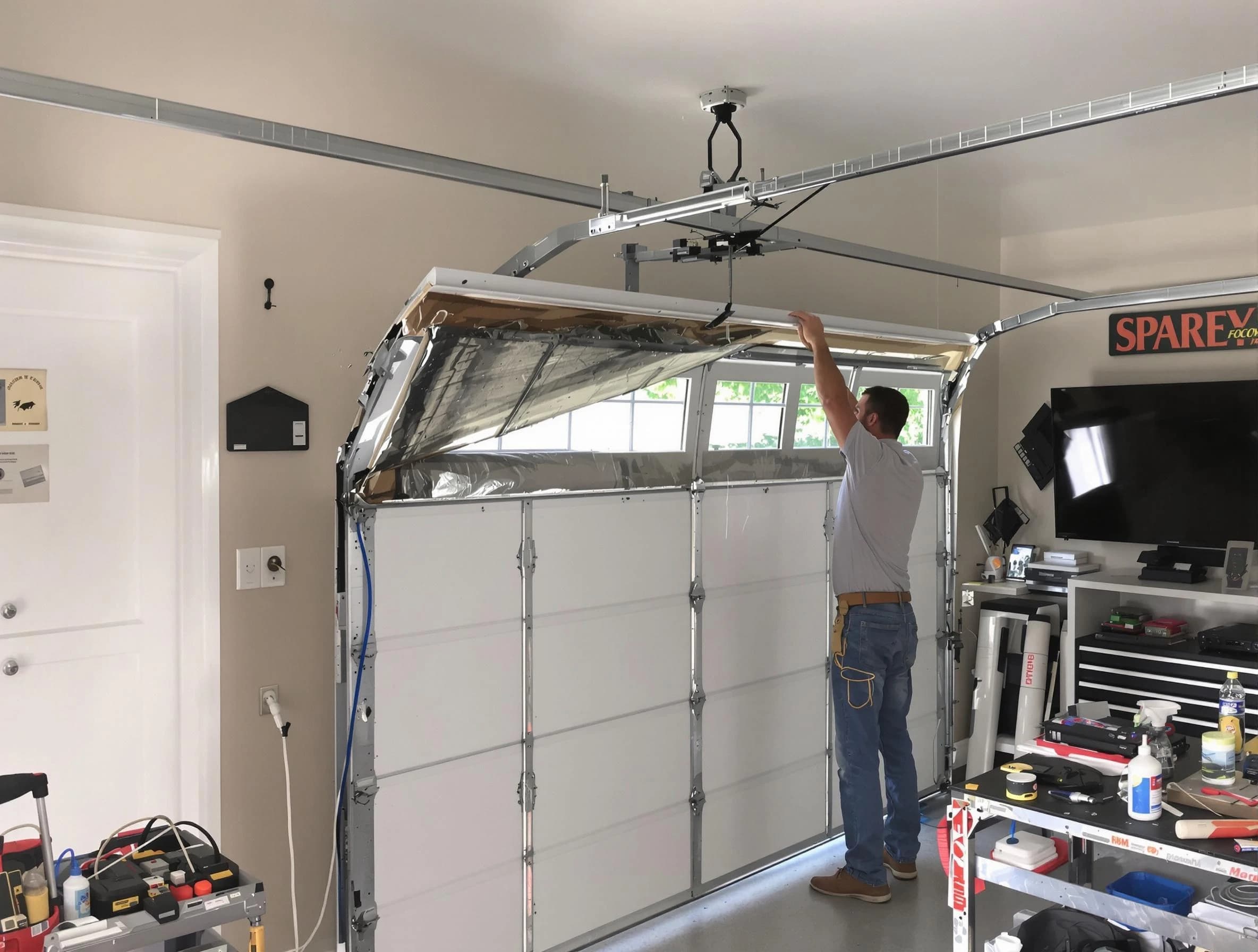 Garage door section replacement by South Brunswick Garage Door Repair in South Brunswick